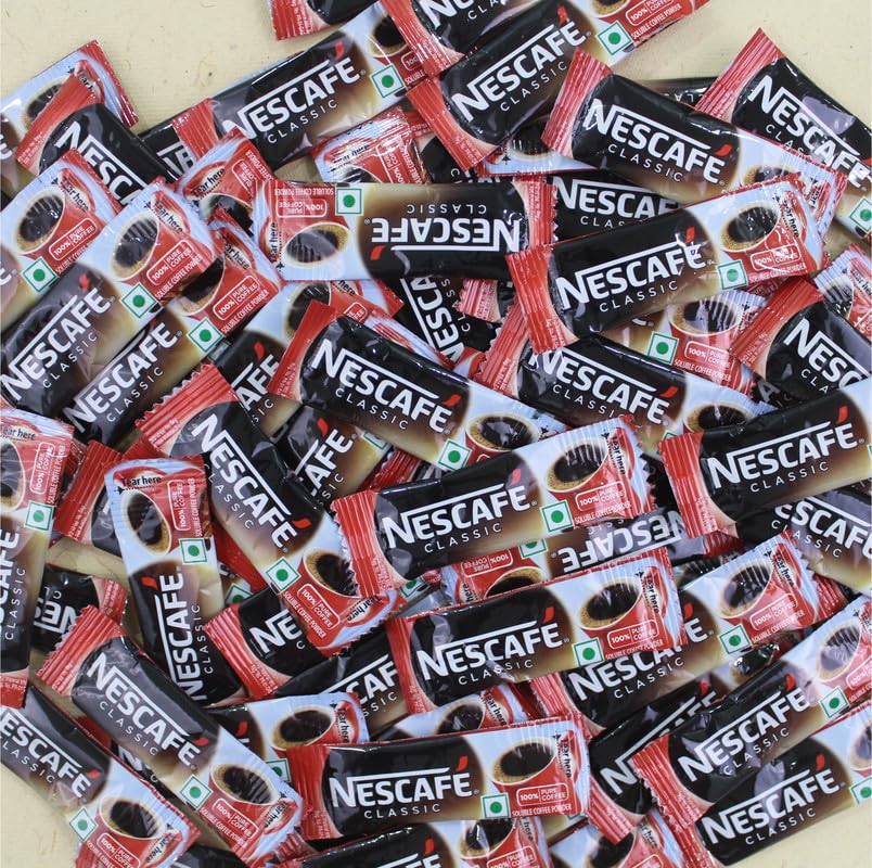Nescaffe Classic Coffee Sachets with Daurala Refined Sugar Sachets, Combo Pack (60 Coffee + 120 Daurala Sugar) 2
