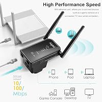 Aigital WN532 WiFi Jelismétlő - Fekete Vezeték Nélküli Jelerősítő, 802.11bgn Szabvány, Super Booster Funkcióval, 160g 6