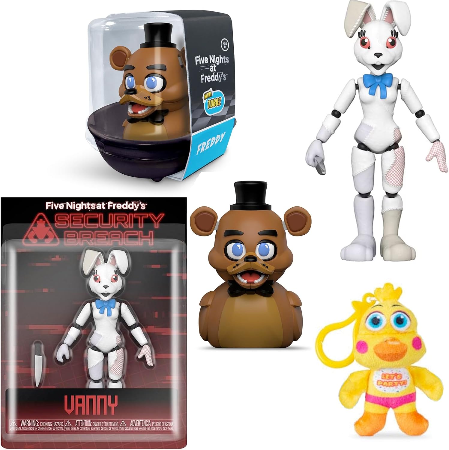 Funko Spider Vanny Figure Pop Mini Five Nights Figure Creepy Security Breach Action + Battle Freddy's Character Duck & Hanger