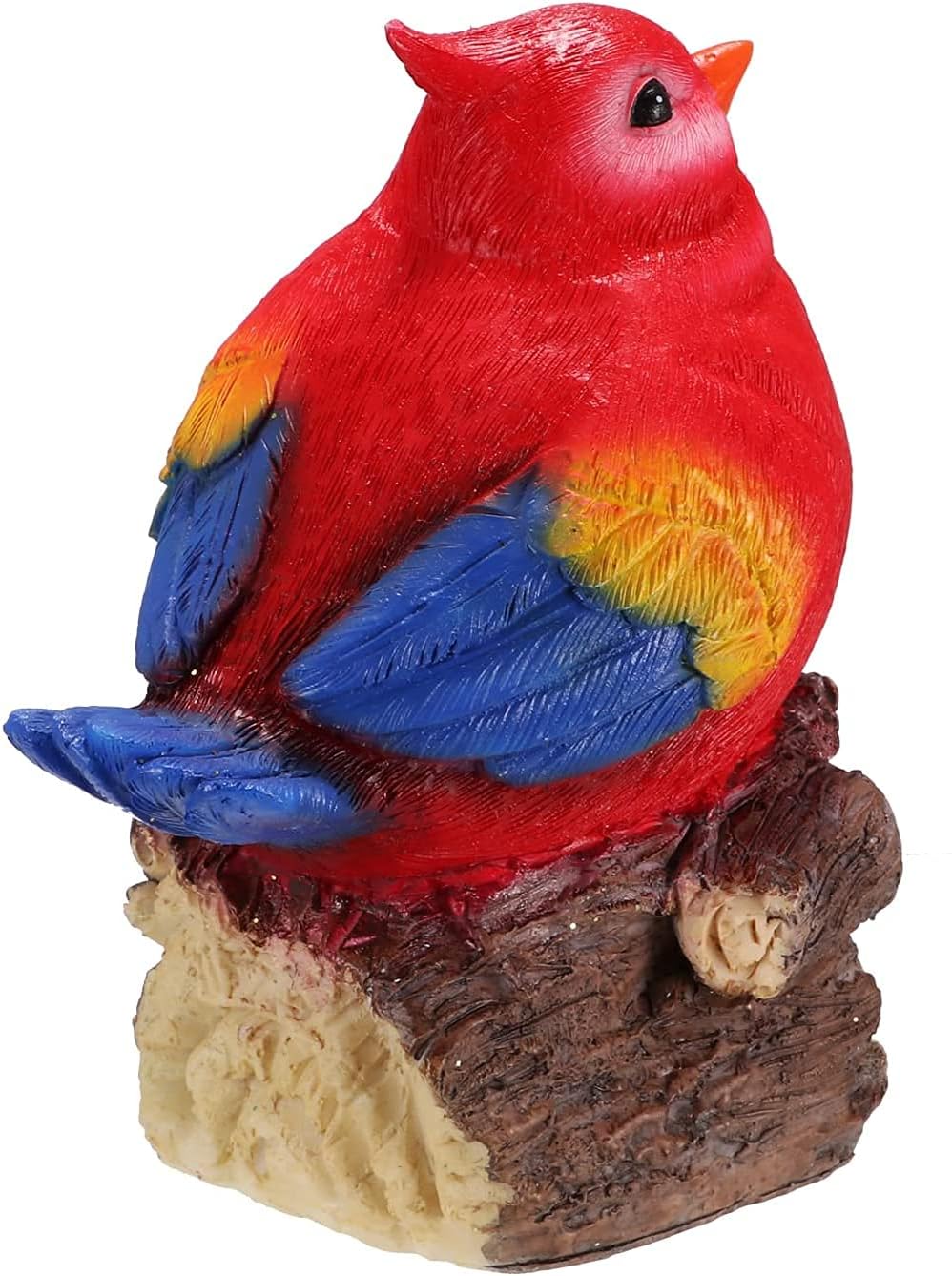 Solar Bird Lights Fake Bird Decoy Statue Lamp Outdoor Garden Yard Patio Decor Lights-Bird Night Warm Light (Red Bird) - - 