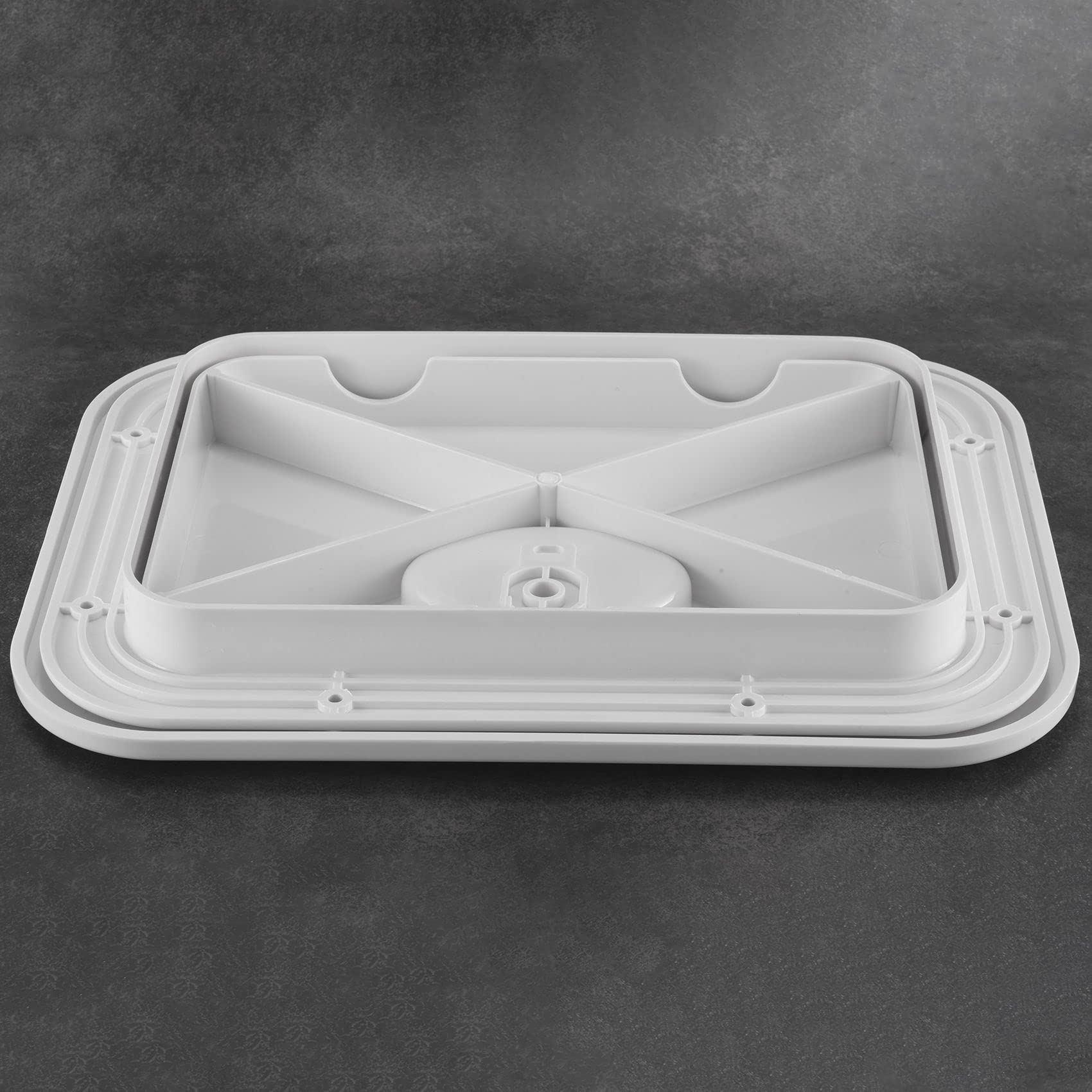 Xnuiasqe 270 x 375Mm Plastic Anti Aging Ultraviolet White Deck Marine Hatch Deck Access Hatch Boat Hatches Inspection Yacht Cover RV - Image 2