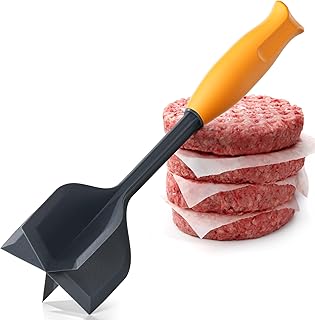Li&Zhao Ground Beef Chopper Tool - Meat Chopper for Ground Beef Ground Meat Smasher Hamburger Smasher Tool Ground Beef Masher Meat Spatula Chopper Potato Mashers Heat Resistant Nylon for Mix (Orange)