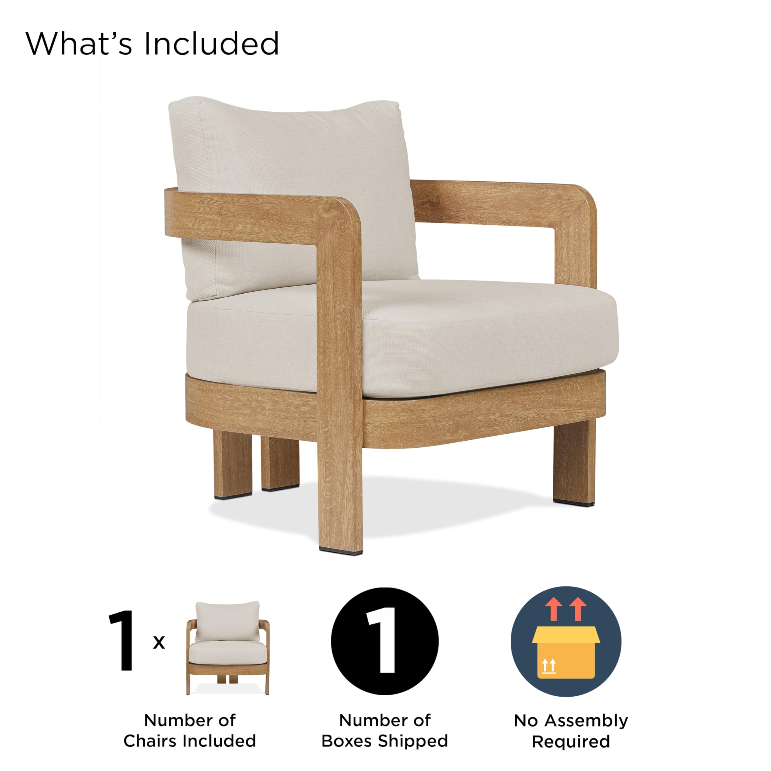 Amazon.com: Real Flame Arlo Outdoor Patio Chair with Sunbrella