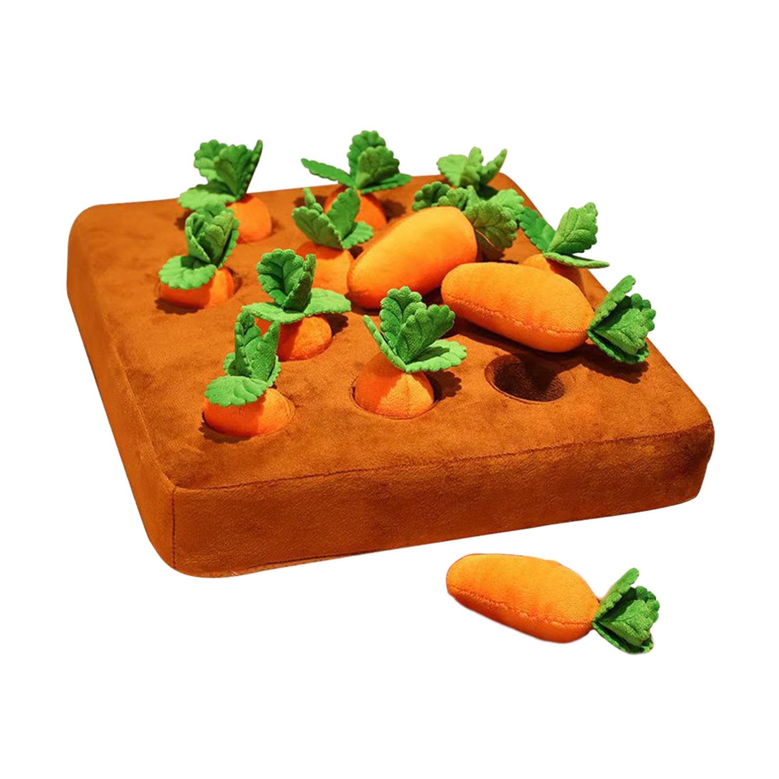 Jouet à mâcher de légumes interactif avec sifflet sonore pour l'éveil du chiot