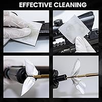 Vista 3 de Parches de limpieza de pistolas de 3 pulgadas que contienen más algodón, parches altamente absorbentes para armas de fuego de .25 Cal a 10/12 Ga