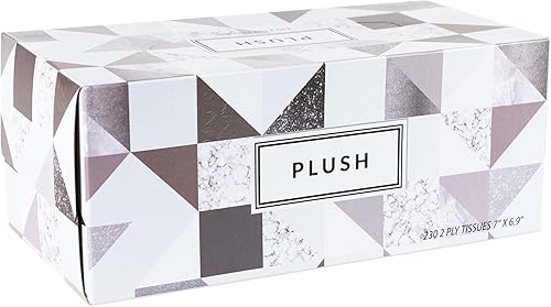 Miniatura 7 de Pañuelos faciales de felpa de 230 por caja, tamaño de 7 x 6.9 pulgadas, 2 capas, suaves, lisos, ideales para baño, oficina, tienda, escuela, hogar,