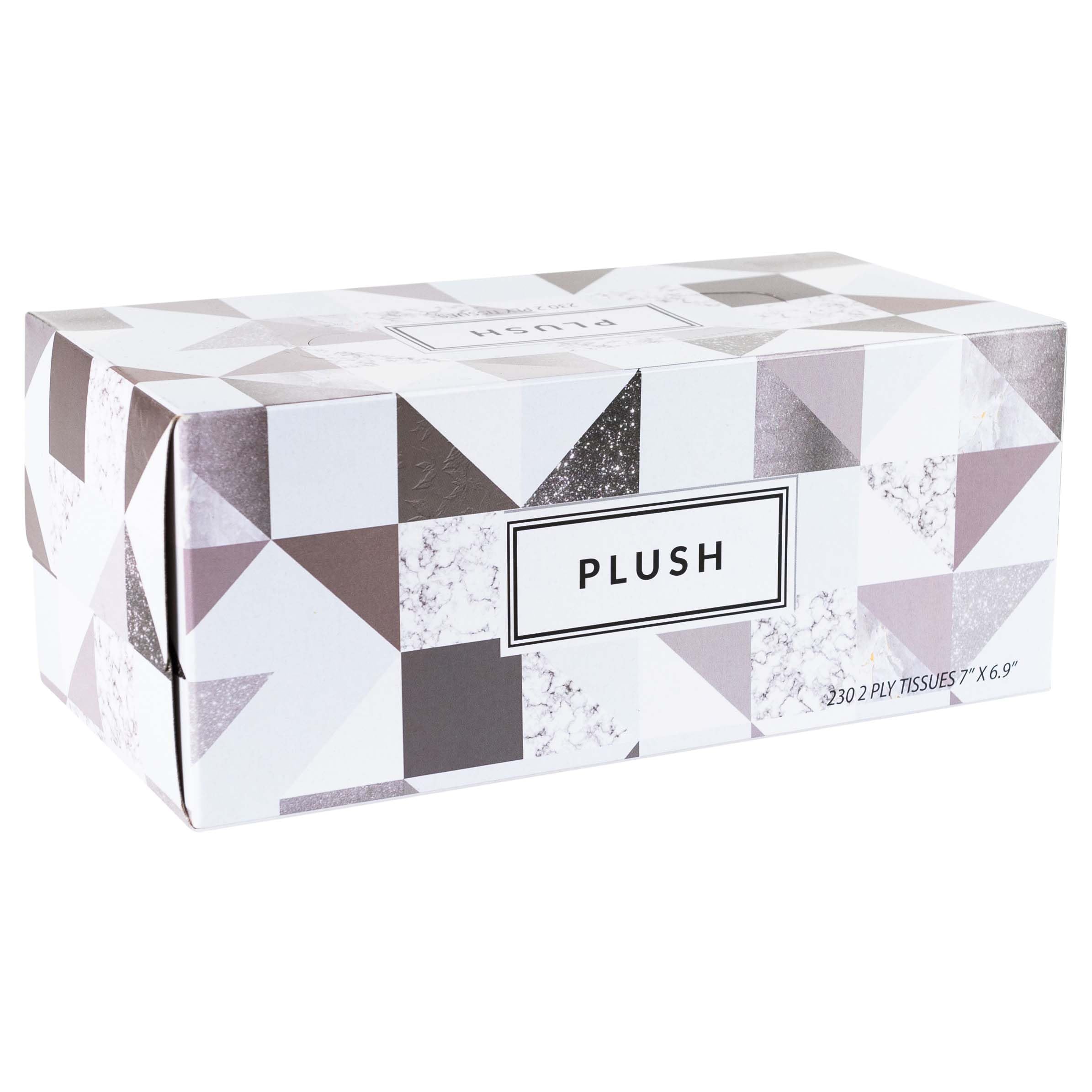 Pluszowe chusteczki do twarzy 230 w pudełku o wymiarach 18 cm x 17,5 cm, 2 warstwy, miękkie, gładkie, idealne do łazienki, biura, sklepu, szkoły, domu, kuchni lub w samochodzie i w każdym pokoju (24