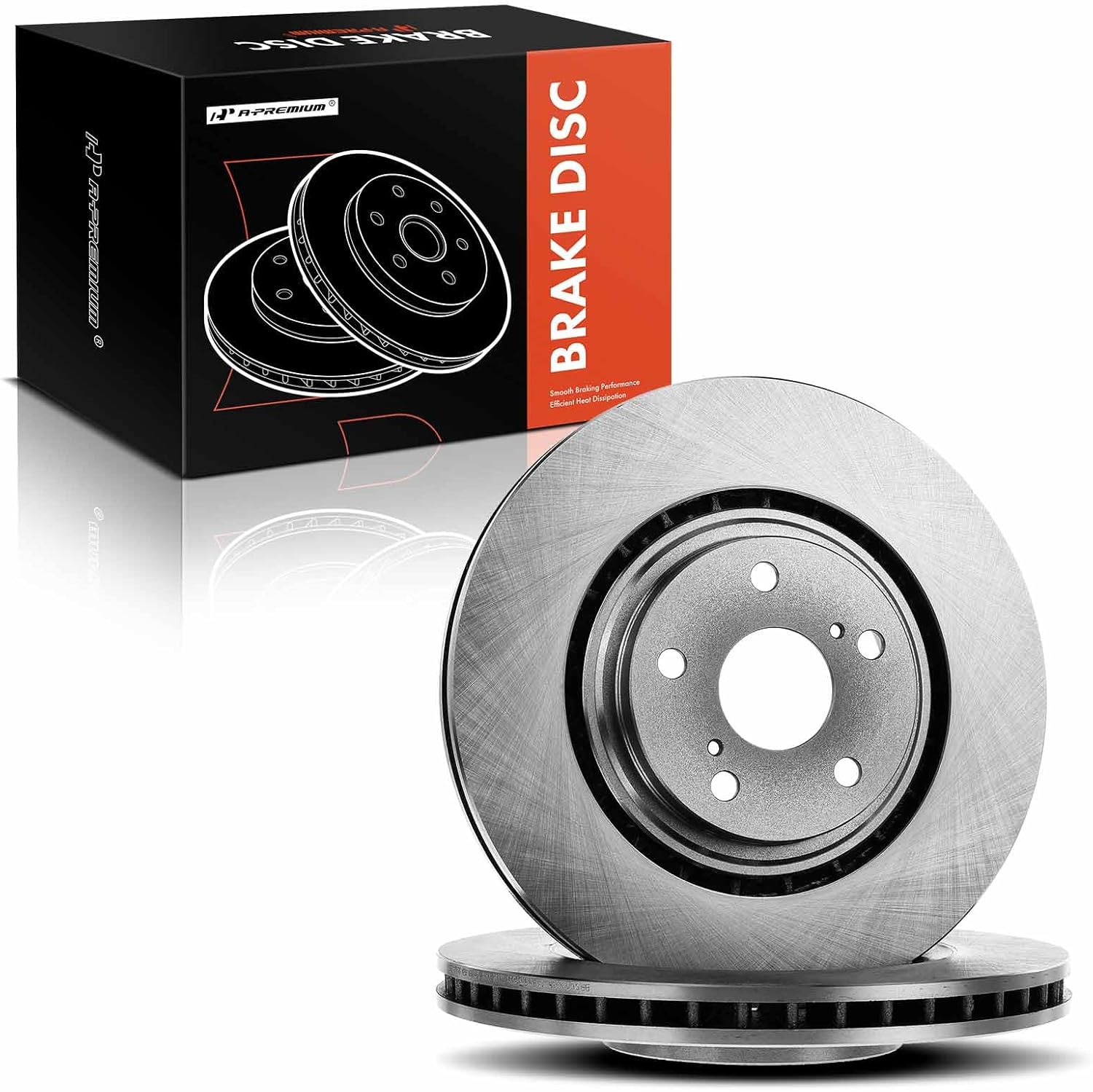 A-Premium 12.91 inch (328mm) Front Vented Disc Brake Rotors Compatible with Select Toyota and Lexus Models - Highlander 2008-2019, Sienna 2011-2020, NX200T 2015-2017, NX300, NX300H, RX350, RX450H