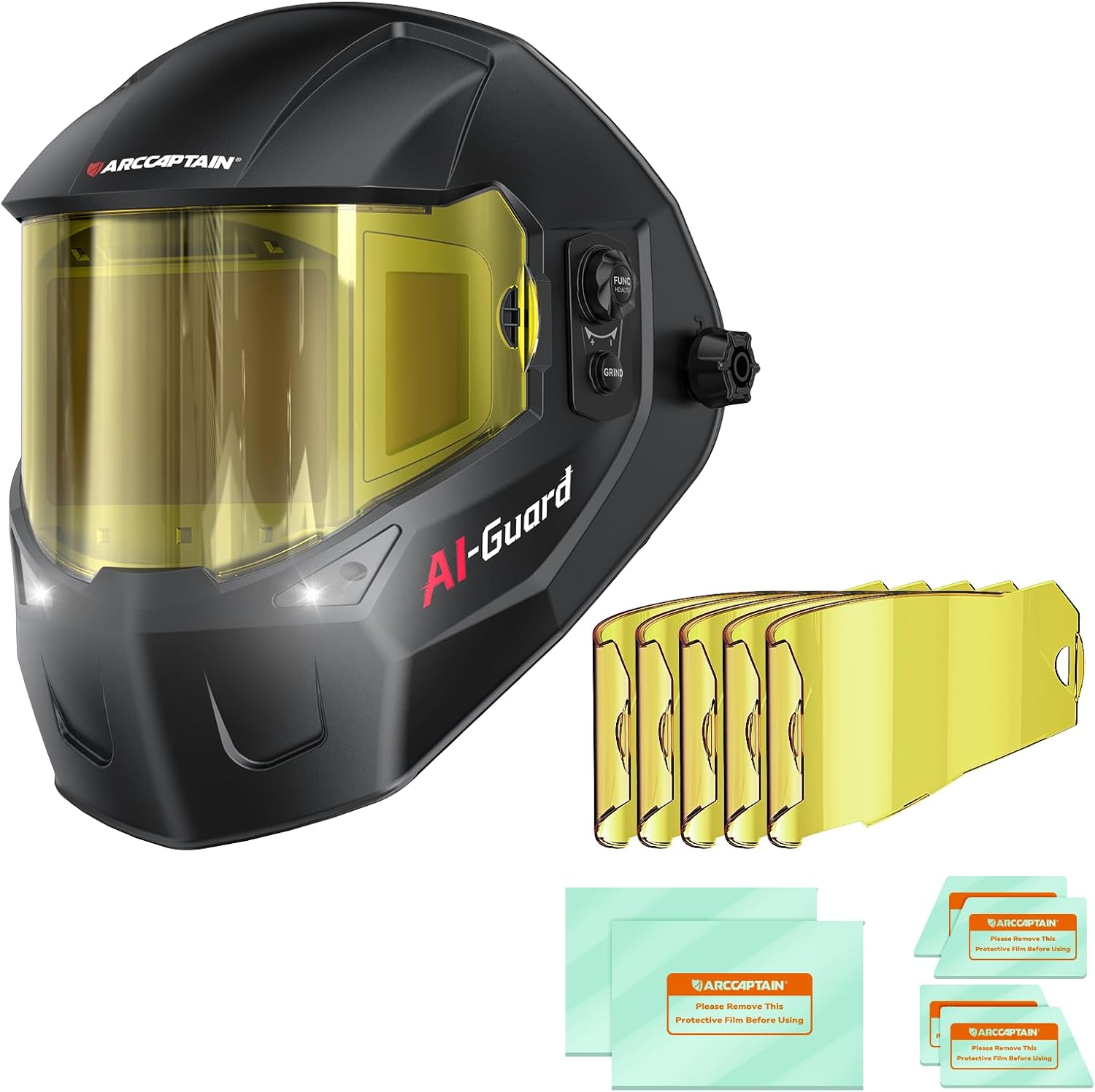 ARCCAPTAIN Intelligent Auto-Shade Welding Helmet and Large Viewing Screen Replacement Lens with Blue Light Protection