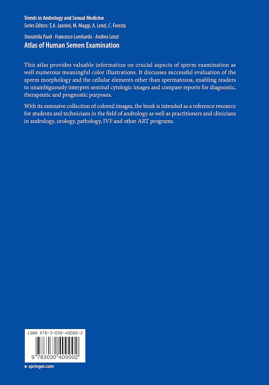 Atlas of Human Semen Examination (Trends in Andrology and Sexual Medicine)