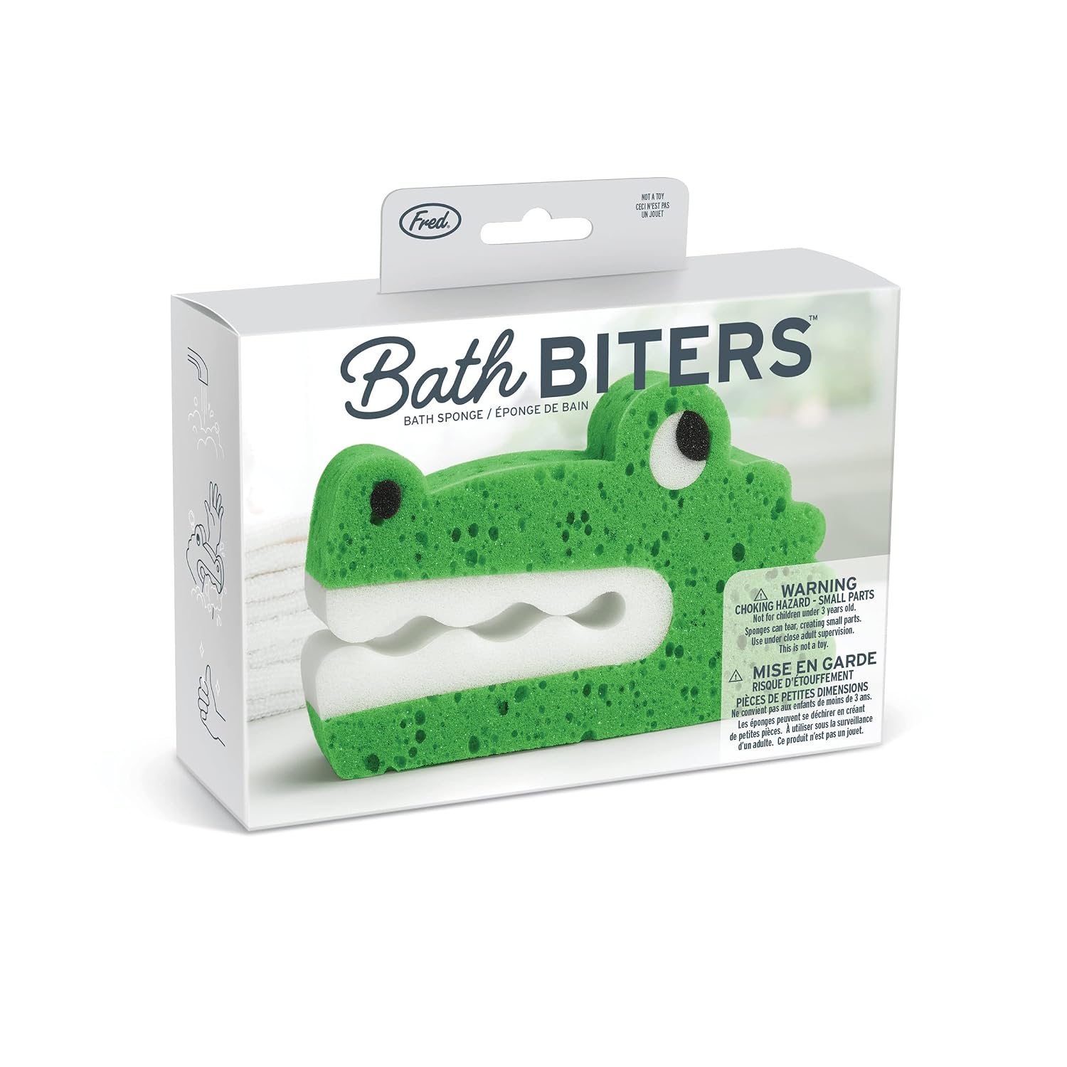 Genuine Fred Bath Biters, Children's Bath Sponge, Crocodile