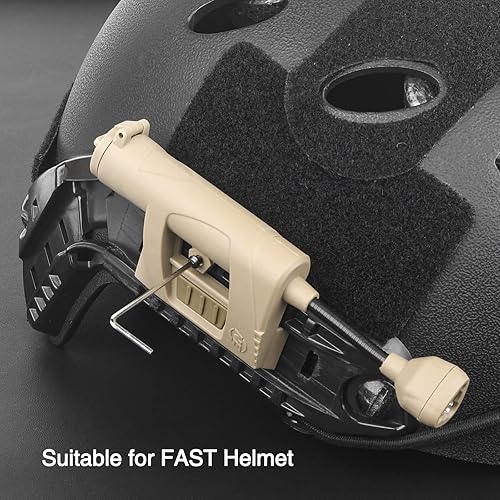 Miniatura 4 de rdzzwxw Luz táctica para casco militar luz de señal de supervivencia LED 4 en 1 para exteriores con 2 accesorios reemplazables para casco para