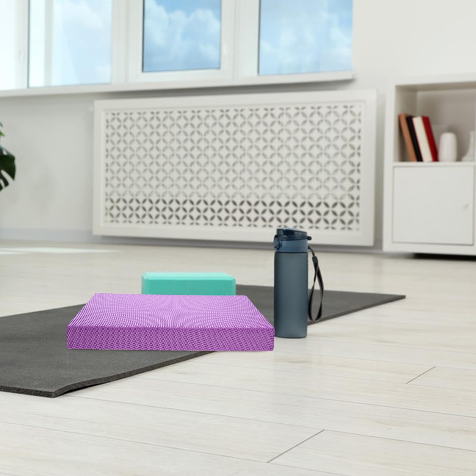 Kisangel Tappetino per esercizi di : tappetino yoga per esercizi di in ginocchio, accessorio per allenamento di stabilità, per ginocchia e caviglie, fitness per donne e uomini, 40x33 cm