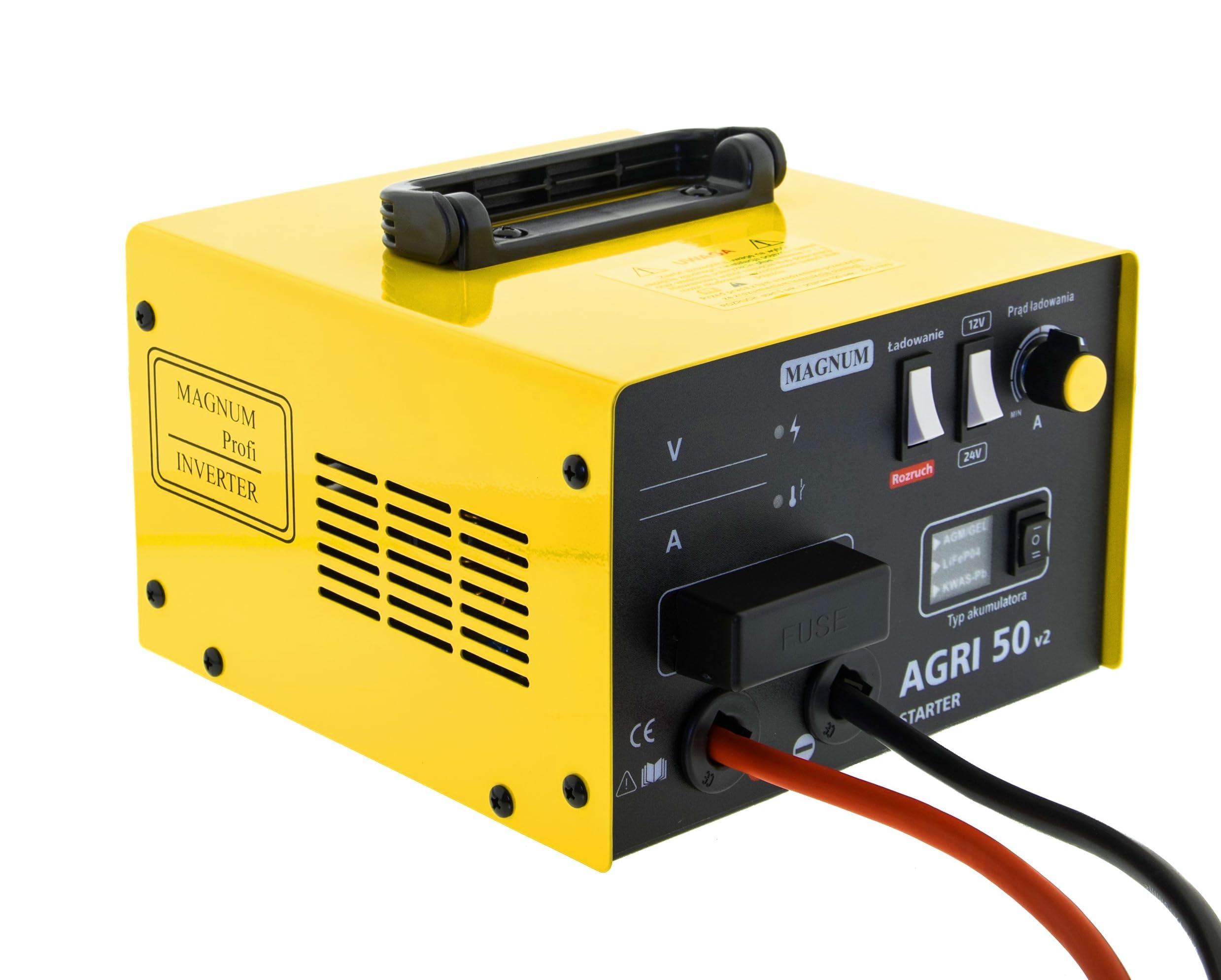 Magnum AGRI 50 v2 Starter – Caricabatterie con avviamento 12 V/24 V 50 A Booster per auto, camion, trattore – AGM, gel, LiFePO4 & Wet compatibile con Bestsalden.de