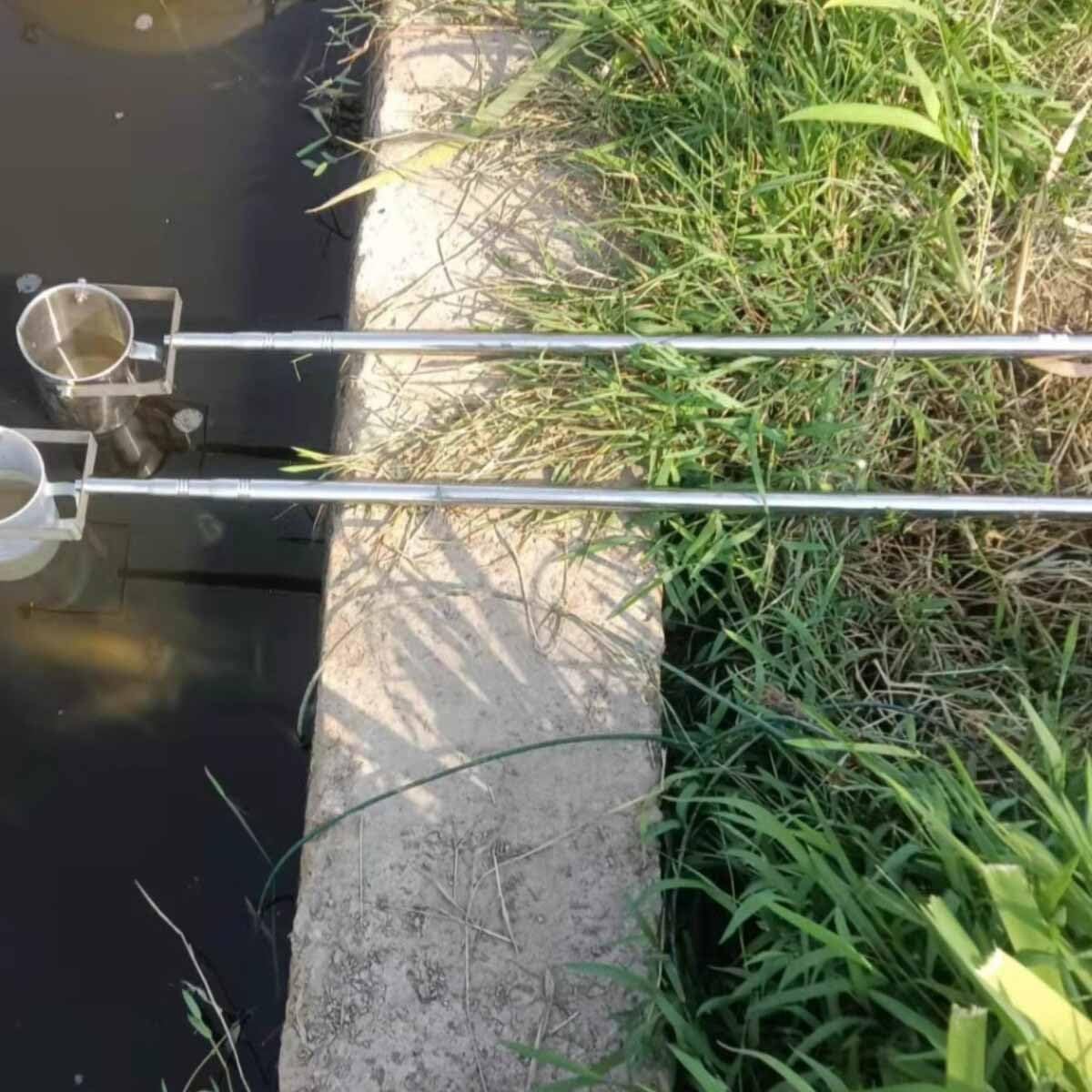 Cucharón telescópico para muestras de agua, 2-20 pies, poste de muestreo ajustable de acero inoxidable, cucharón de péndulo de 500 ml/1000 ml para pruebas eficientes de calidad del agua