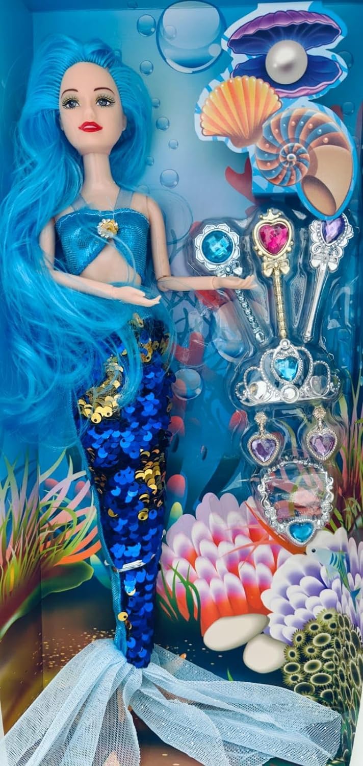 Mermaid Doll with Accessories for Kids: Enchanting Playtime Companion, Complete with Magical Accessories for Endless Adventures and Imaginative Fun (Model 2)