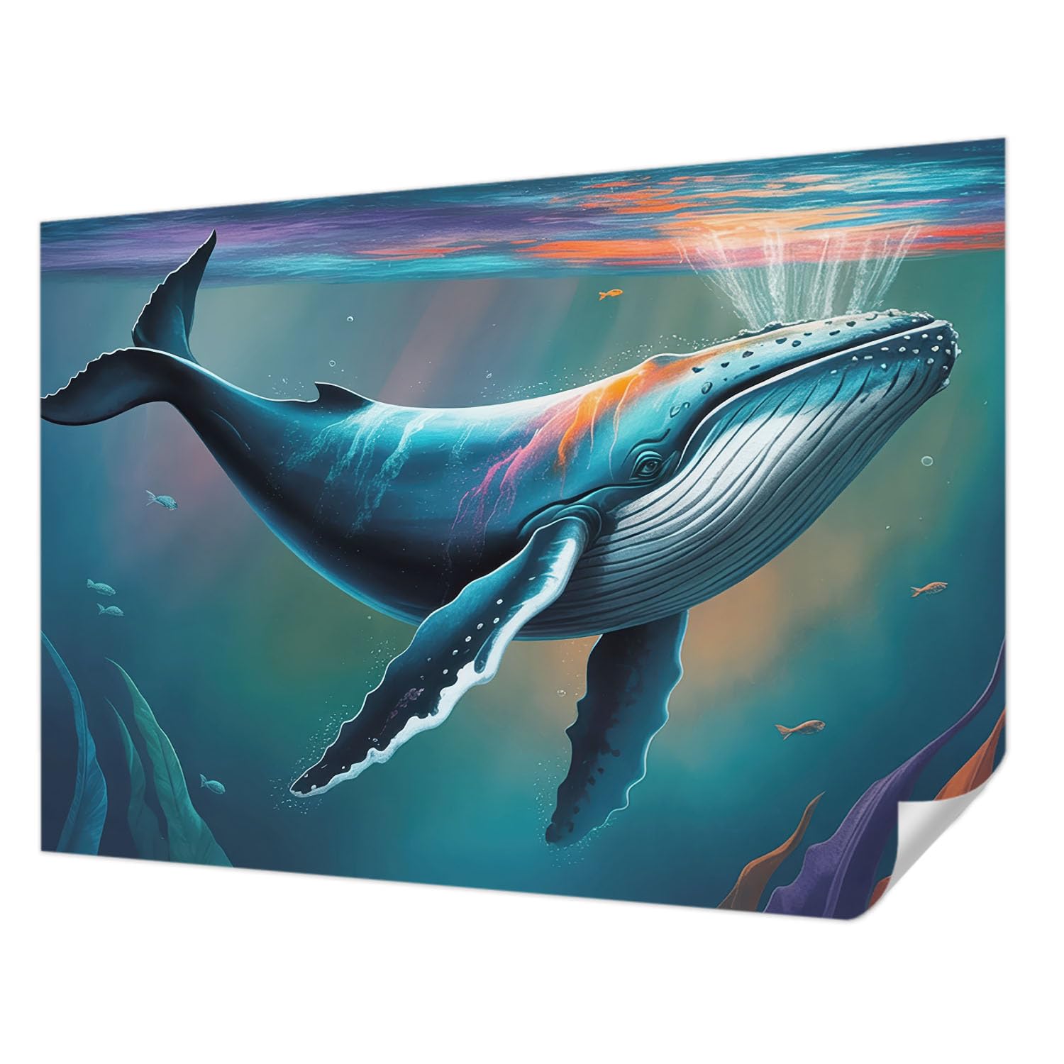 Papier peint adhésif panoramique 208x146 cm Tulup décor Géant des mers