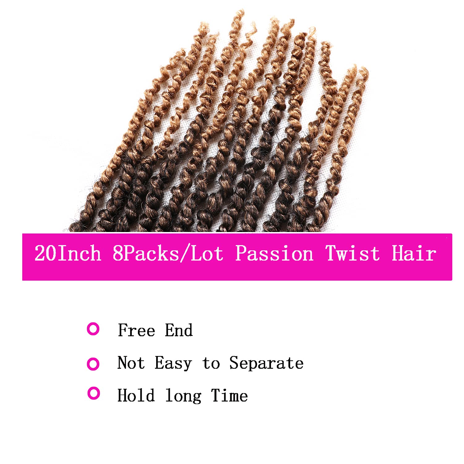 Hilos de pelo de 25,3 cm (10 pulgadas) para extensiones de cabello con trenzas africanas de cabello real (8 piezas), #T27