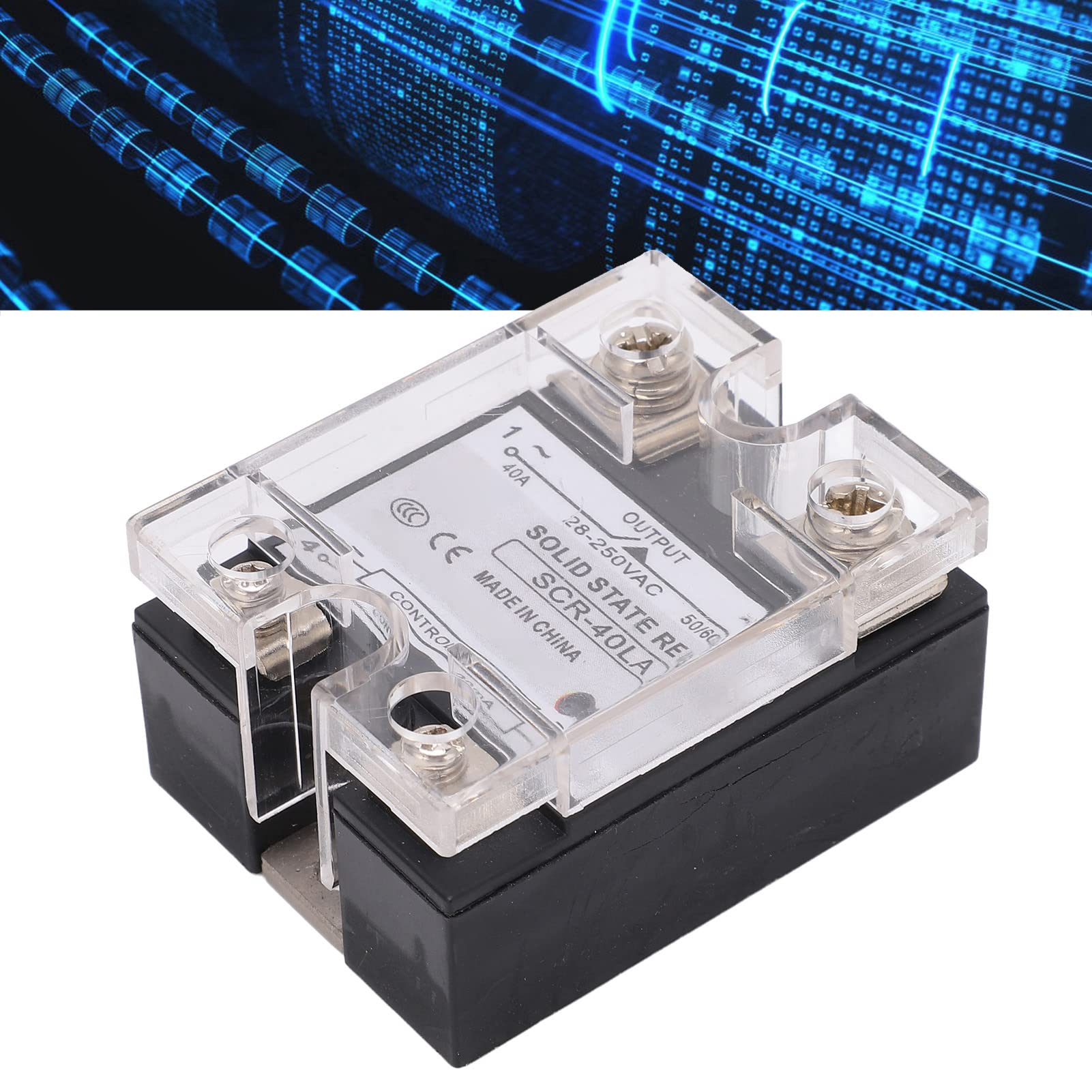 Buachois Relè a Stato Solido SSR 40A AC 28‑250V Regolatore di Tensione e Corrente con Input 4‑20mA Controllo Intelligente Modulo SCR