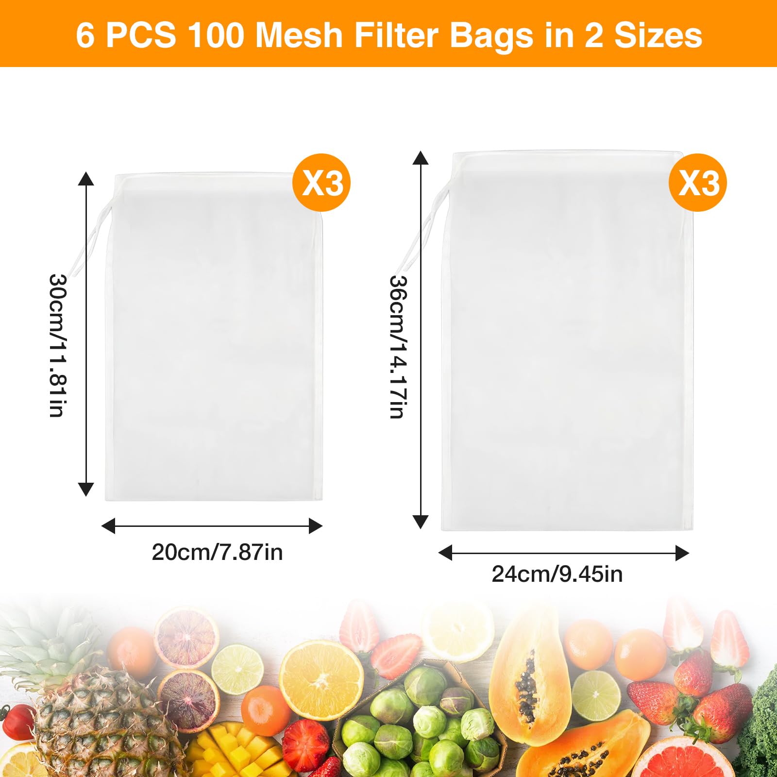 Tbest Sac Filtrant de Bière Sac Filtrant de Vin Bière de Brassage 100