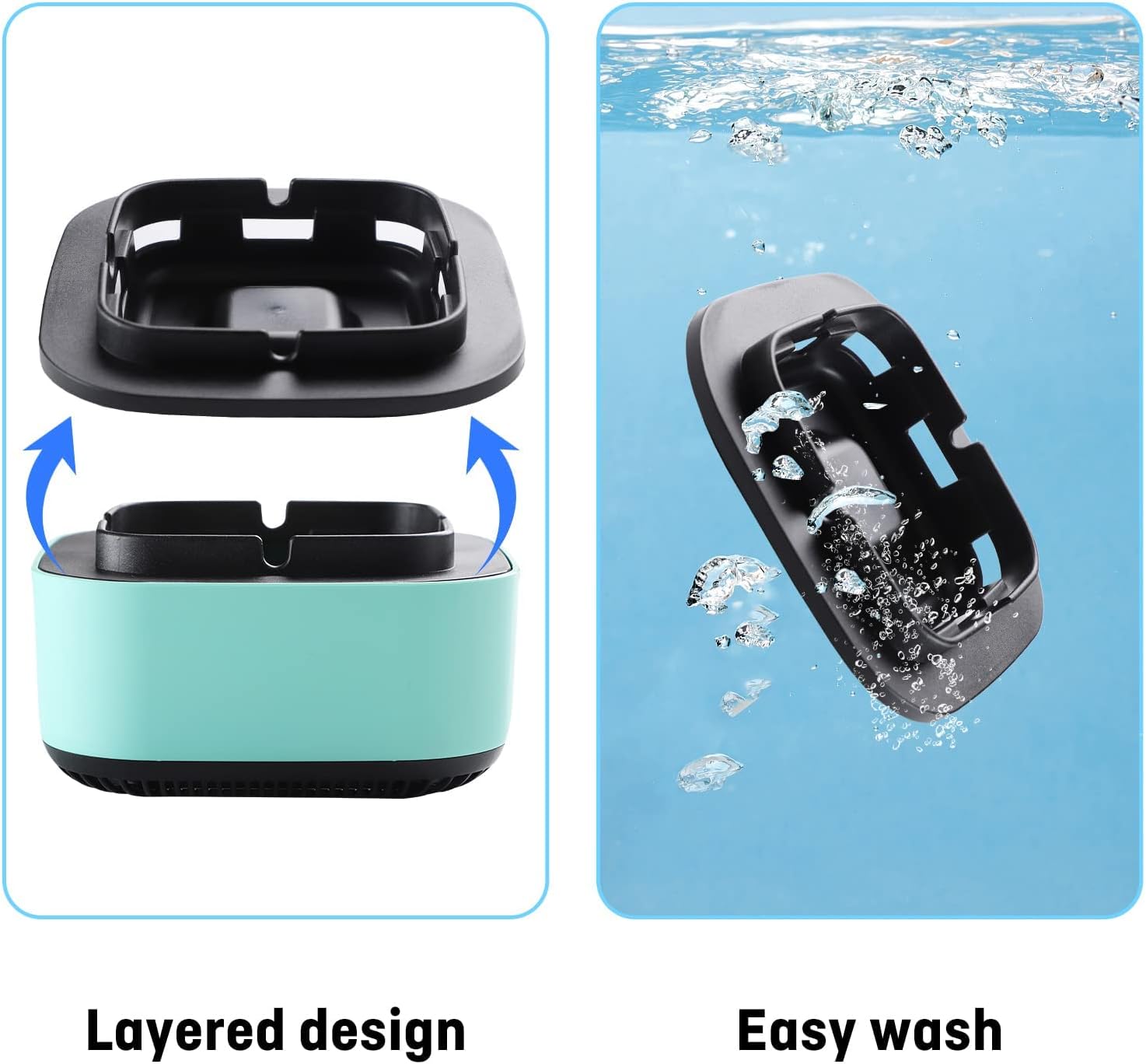 Rumia Smokeless Ashtrays for Cigarettes Indoor,2 in 1 Aromatherapy Multifunctional Negative Ion Air Fresher for Home,Office,Outdoor-Green5