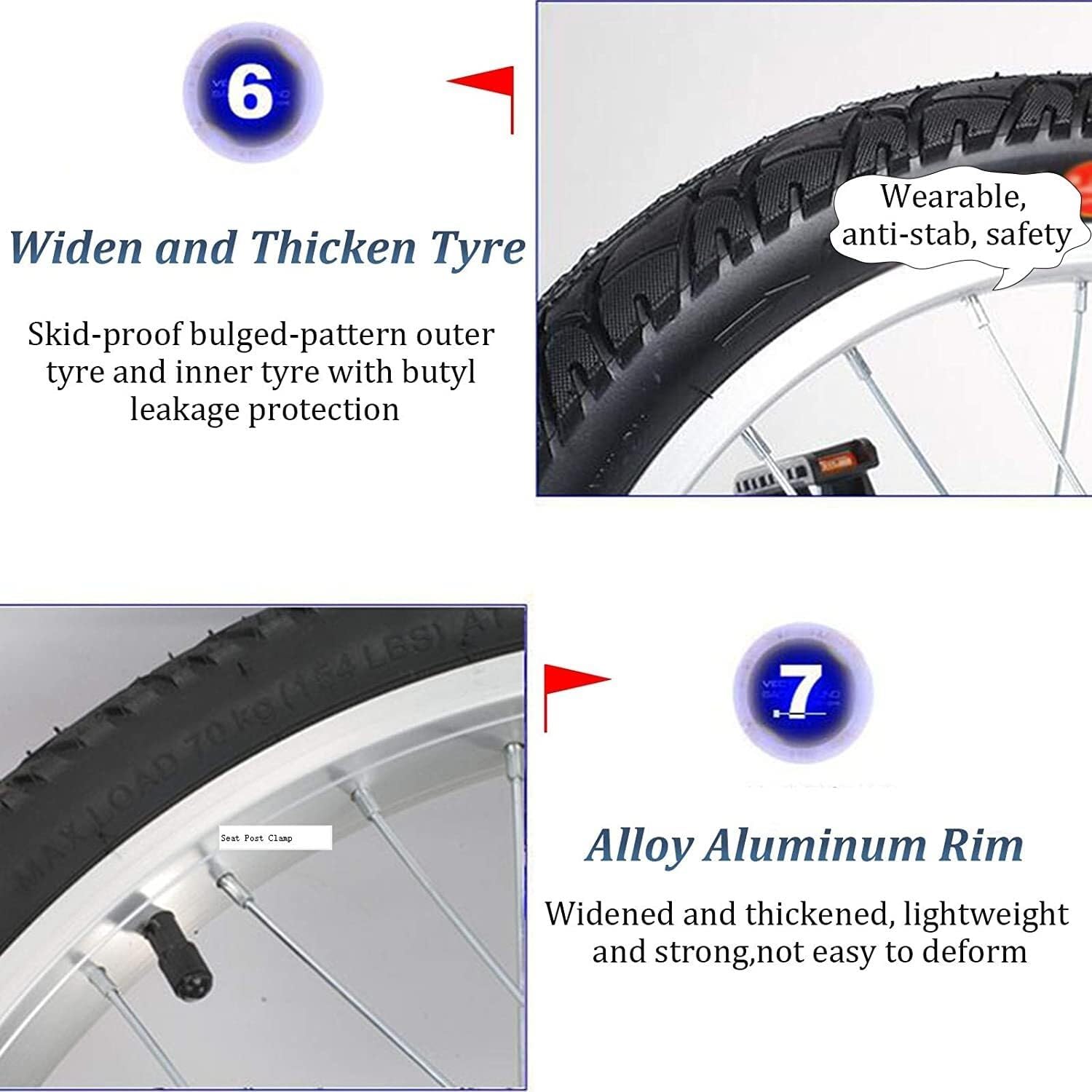 MDybf Adjustable Unicycle, Single Wheel Bicycle Tire Trainer Unicycle, Self Balancing Bicycle Easy to Assemble (Color : Blue, Size : 16 inch)