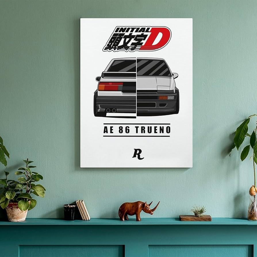 Amazon.co.jp: アートパネル 頭文字d イニシャル D Ae86 装飾画