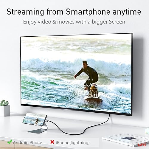 Miniatura 6 de uni Cable USB C a HDMI de 3 pies 4K a 30 Hz, USB tipo C a HDMI para oficina en casa, compatible con Thunderbolt 34 con MacBook ProAir, iPhone 15