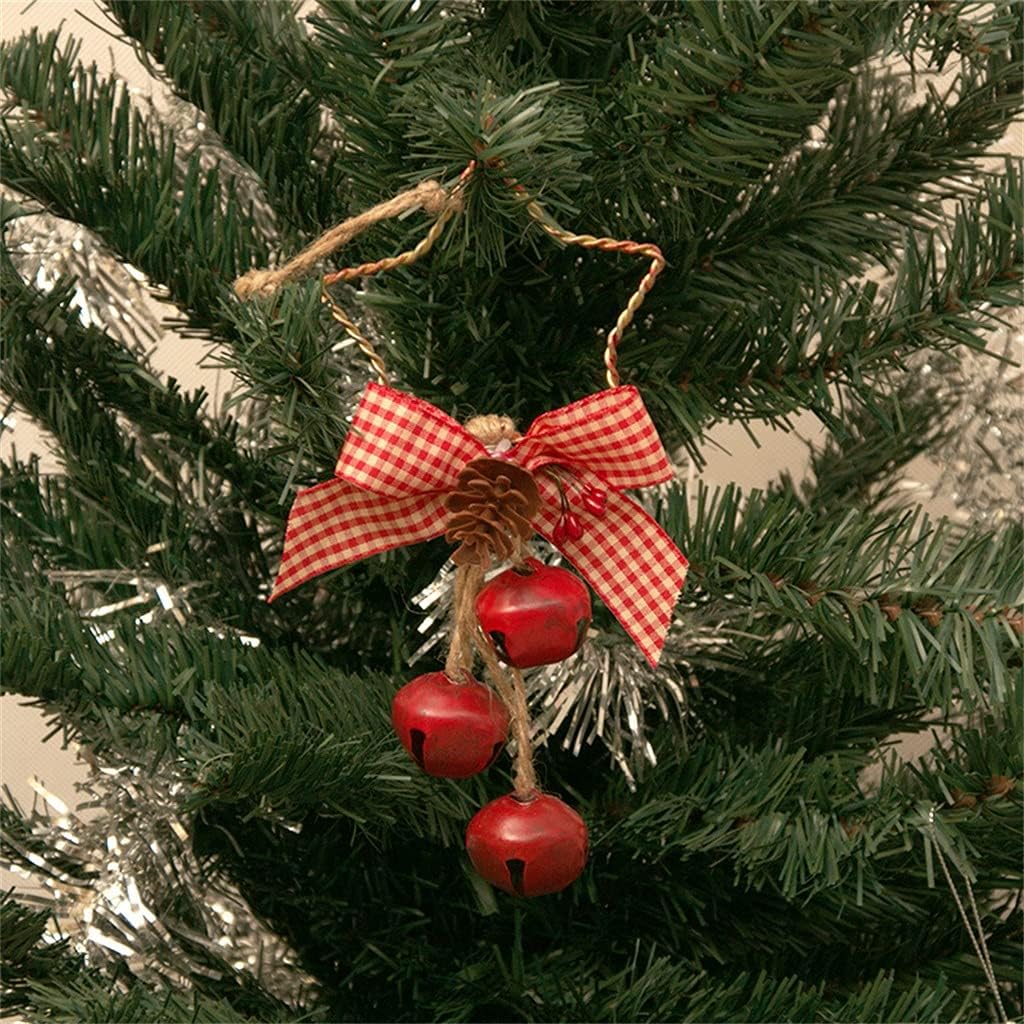 2pc Christmas Supplies Bells Old Retro Mini Pendants Christmas Tree Decoration Small Bells (Color : Red Size : 9.5 * 3 * 19.5cm)