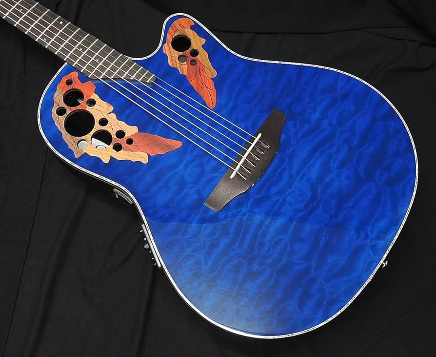 Amazon | Ovation CE44P-8TQ-G Celebrity Elite Plus Transparent Blue