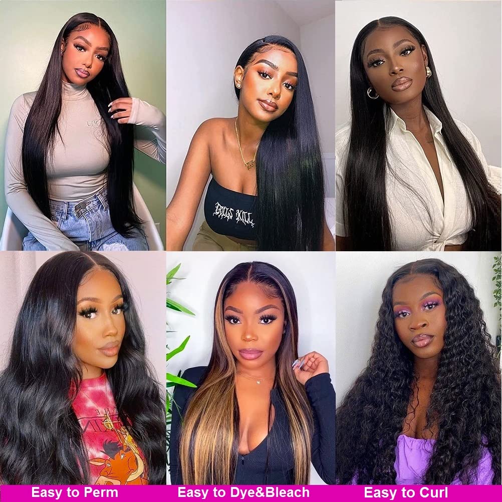 13x4 HD Lace Frontal Human Hair Extension 12 Inch Straight Pre Plucked Amazon.com : 13x4 Straight Lace Frontal Human Hair 12 Inch  main image 2