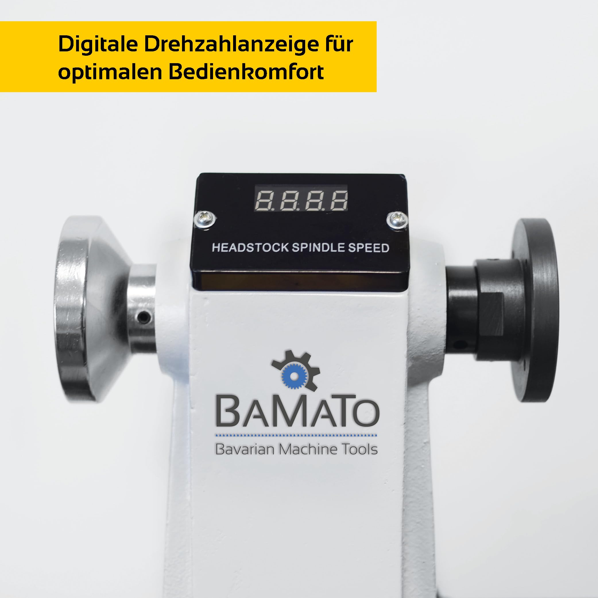 BAMATO Drechselmaschine WL-460V | 550W Leistung | M33 Geweindeaufnahme | MK2 Konus | 153mm Spitzenhöhe | 230V | Drechselbank für Holz Werkstatt