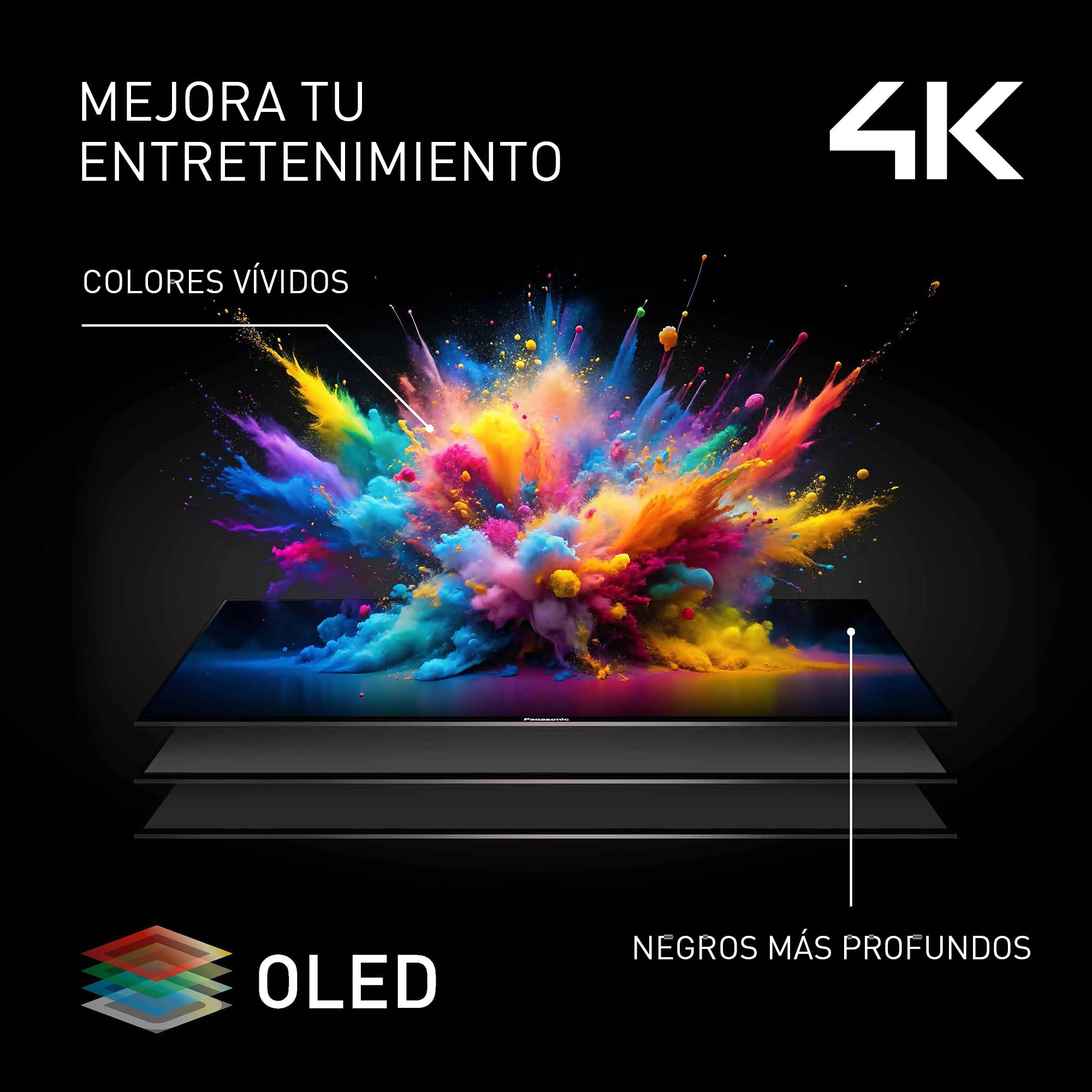Panasonic Premium TV-48Z80BEZ, Serie Z80B, 48 Pulgadas, Smart TV OLED 4K Ultra HD, 2025, Fire TV, Dolby Vision y Atmos, Modo Juego Extremo, Compatible con Alexa y Apple, Bluetooth, Negro
