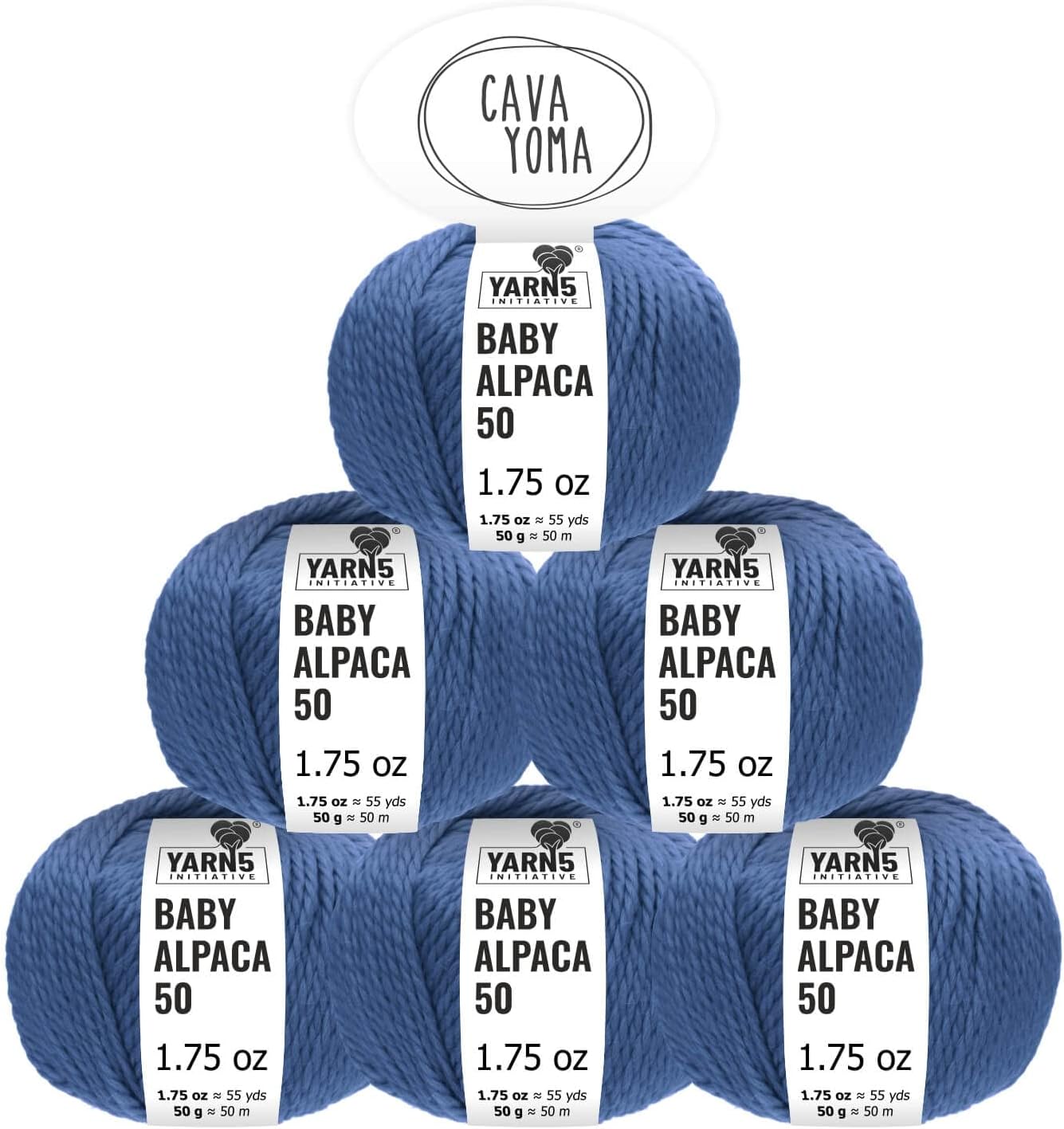 CAVAYOMA 100 Baby Alpaca Yarn Chunky in 30+ Colors (Itch