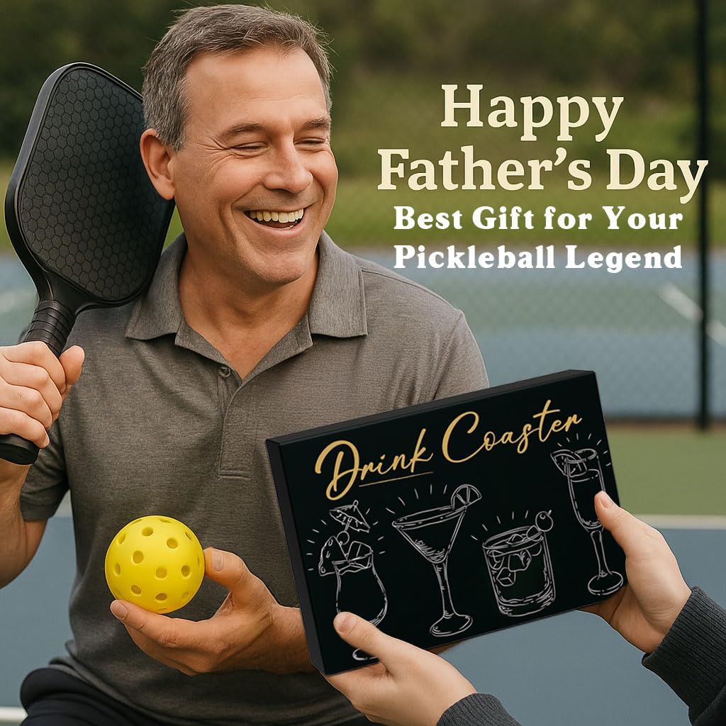 Pickleball Drink Coasters Bundle with Pickleball Paddle Snack Tray Set image 4