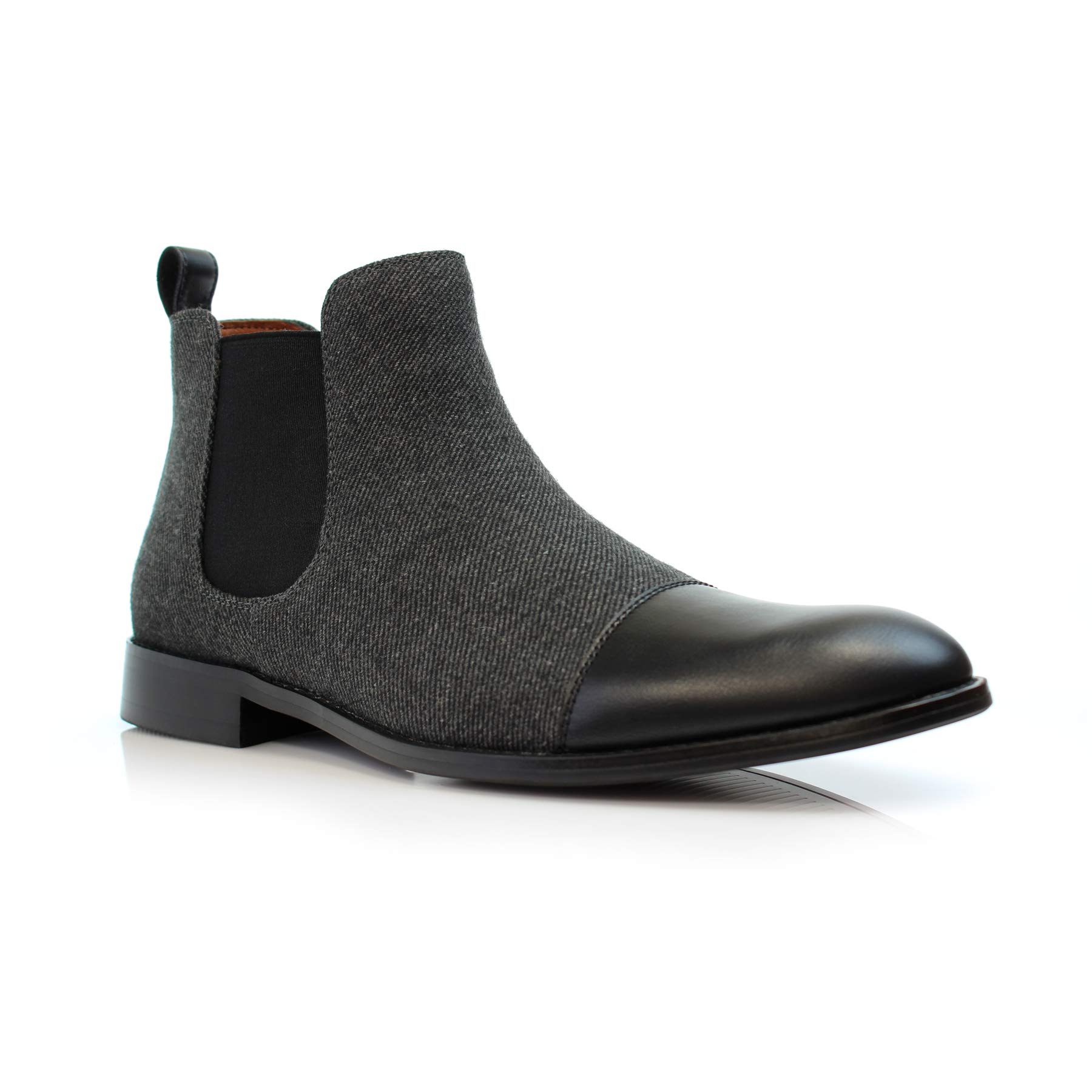 Polar Fox Men's Engineer Boot | Motorcycle Style Ankle Boot with Buckle Straps & Side Zipper |