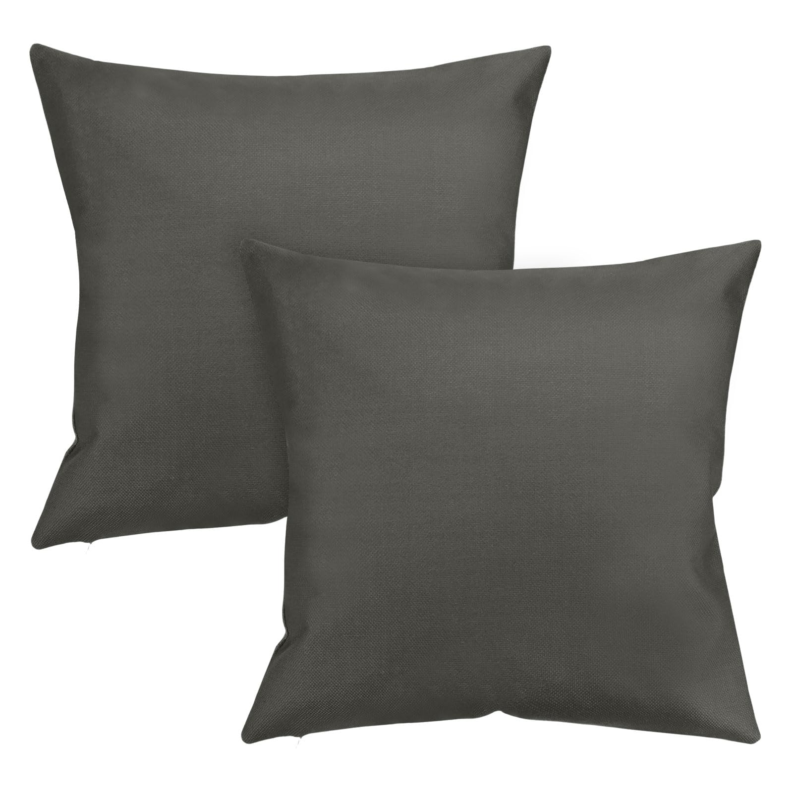 M METERXITY 2-Pack Outdoor Pillows Covers, 60x60cm Modern Throw Pillows Cover for Tent/Patio/Garden Couch Sofa, Waterproof Boho Pillowcases [Dark Brown]