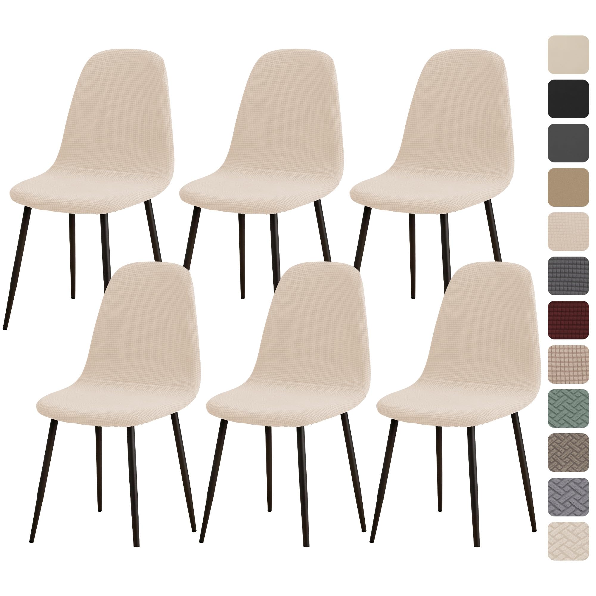 Housse de Chaise Scandinave Extensible Universel Imperméable Amovible Lavable