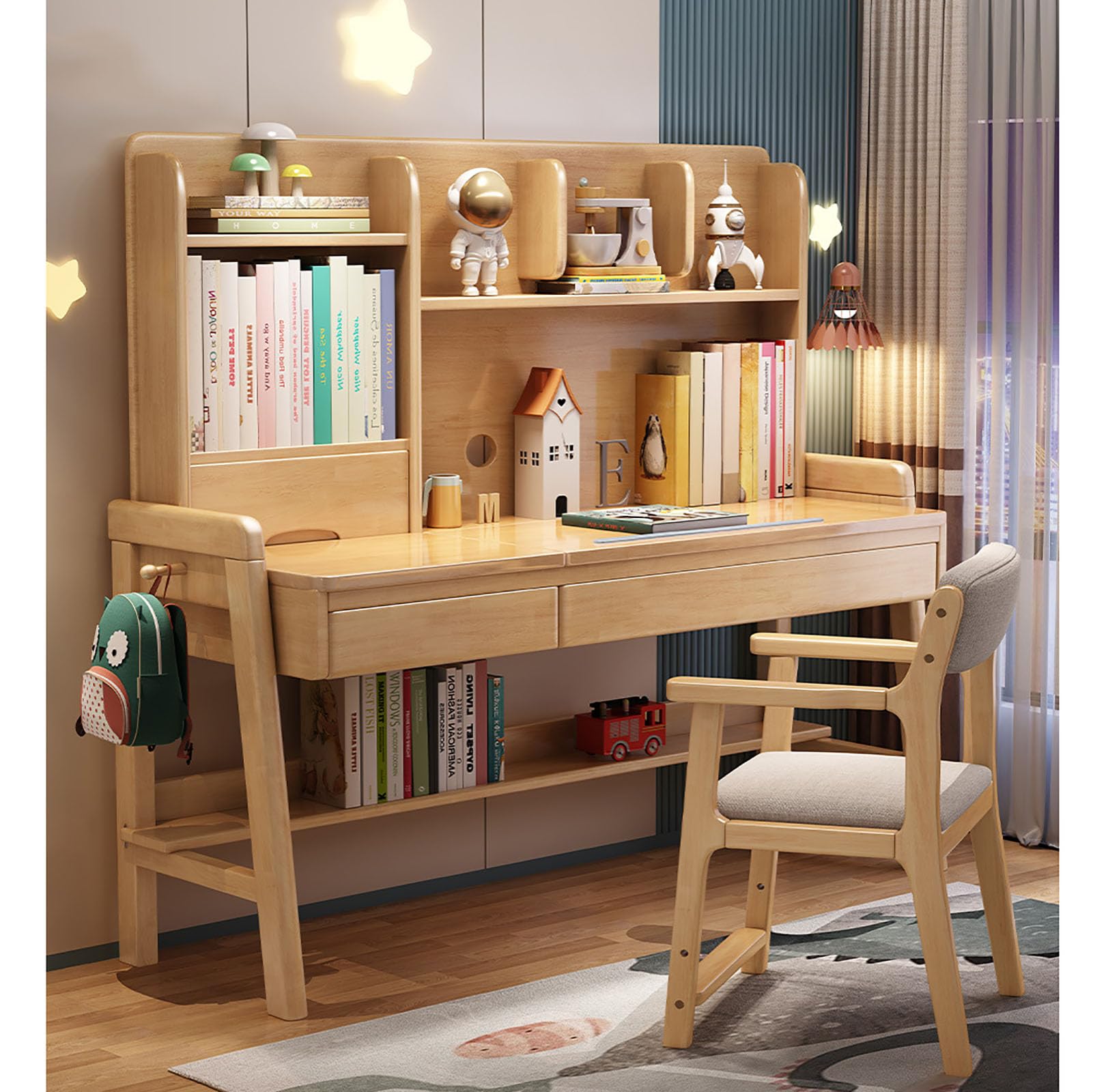 Amazon.com: Modern Solid Wood Home Office Desk with Drawer