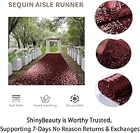 Vista 113 de ShinyBeauty Pasillo de Lentejuelas Negras Brillantes de 2 pies x 15 pies Alfombra Brillante para Bodas, Graduaciones, Fiestas, Alfombra Negra