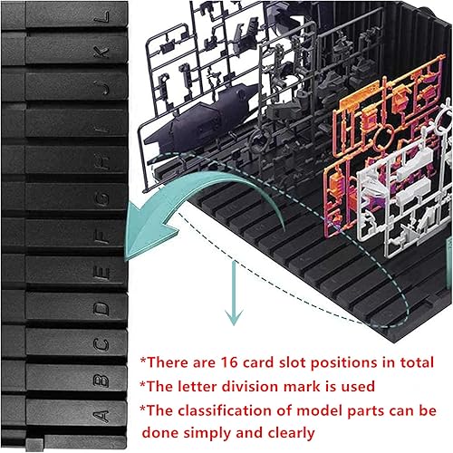 Miniatura 5 de Estante de la pieza del modelo, estante del modelo, conveniente para el estante de Gundam, clasificación de piezas de Gundam