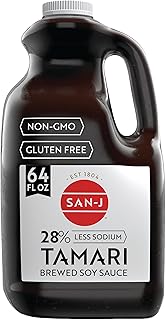 San-J - Gluten Free Tamari Soy Sauce with 28% Less Sodium - Specially Br...