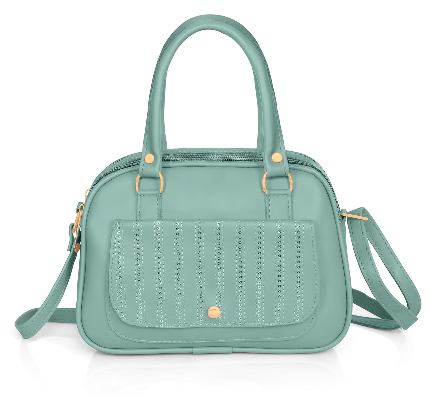 Buy MISHA Premium PU Hand Bag – Embroidered Front Panel (CREAM) at