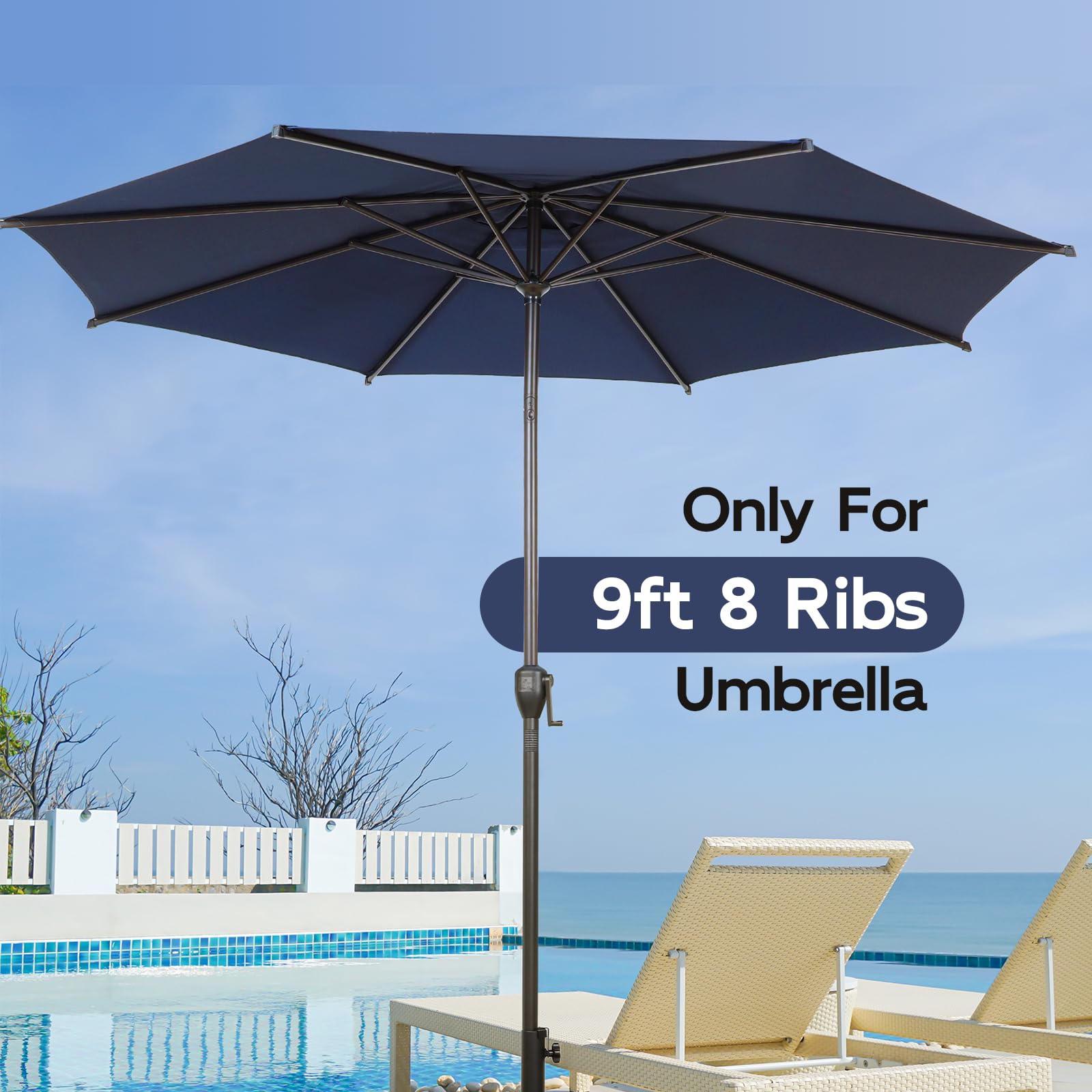 abba patio umbrella replacement canopy 9FT Lyon Outdoor Patio Canopy, 8 Sturdy Ribs UV Protection Waterproof for Garden Deck Backyard Pool,Only Umbrella Replacement Canopy,Navy Blue : Patio, Lawn & Garden backpack with flap Nassau, Bahamas | CJT's Colour:Emerald Green Made from RipLock 350