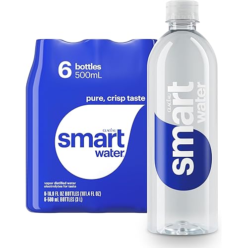 Smartwater vapor distilled premium water , 16.9 Fl Oz (pack of 6)