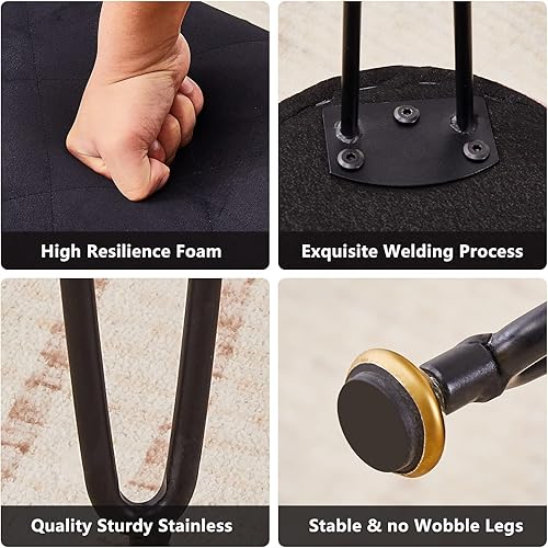 Miniatura 8 de Cpintltr Taburetes de tocador multifuncionales, taburete otomano de terciopelo, taburete otomano para cambiar, taburete de maquillaje, taburete de