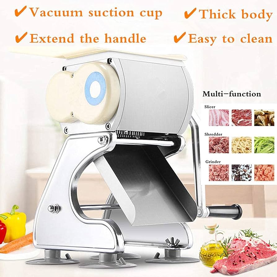 業務用スライサー Amazon｜2-in-1多機能業務用肉および野菜切断機、手動肉