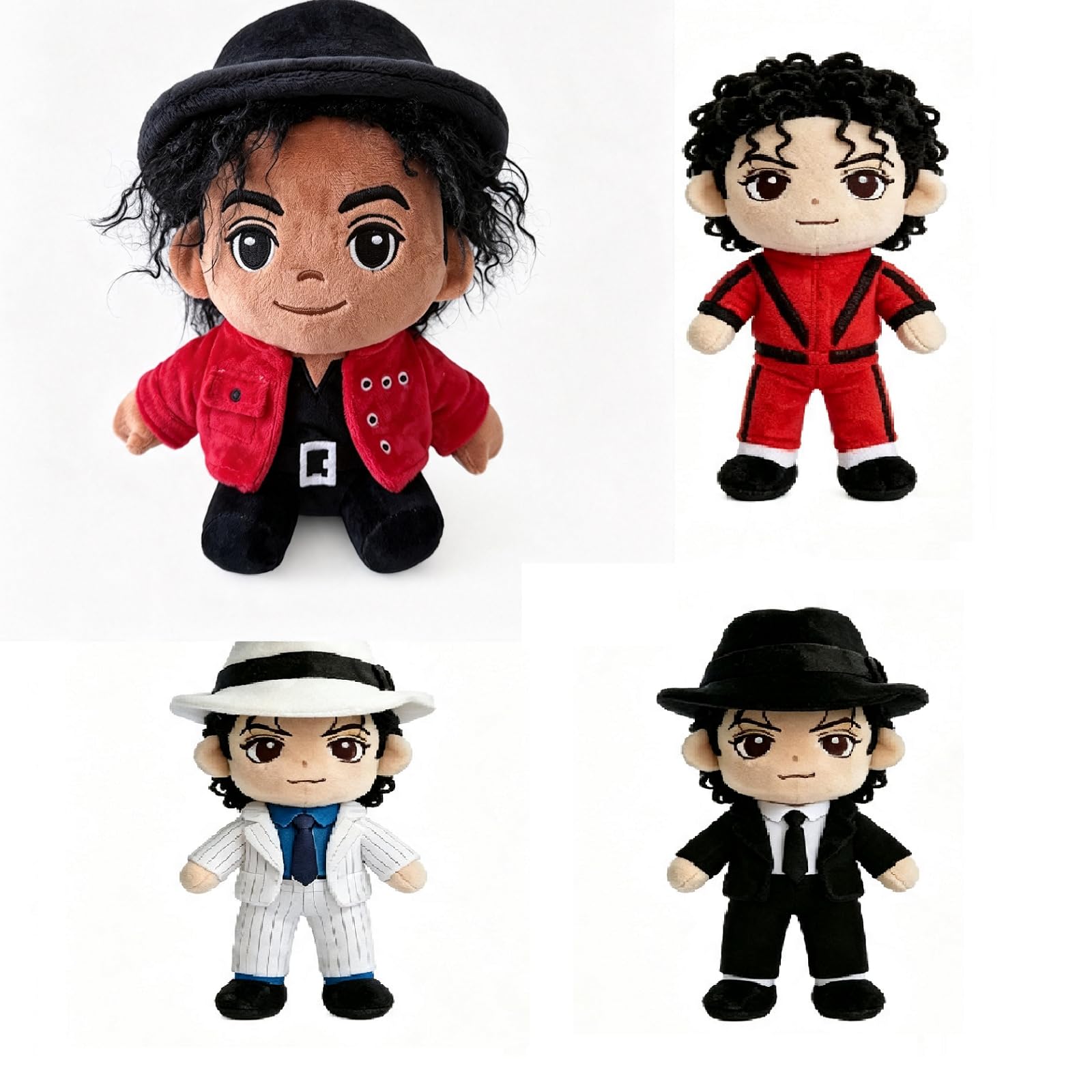 Michaell Plush Pillow, Plush Plush Toy Pillow King of Music Plushies,Red
