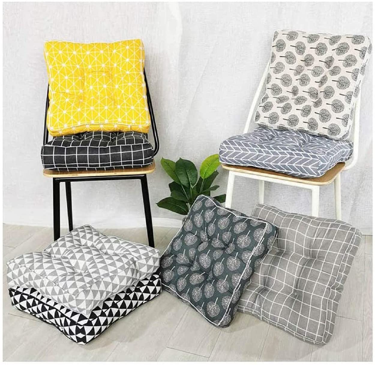 Coussin de chaise épais 40 x 40 cm, 50 x 50 cm, pour chaise de jardin, salle à manger, terrasse, bureau, maison (40 x 40 cm, H