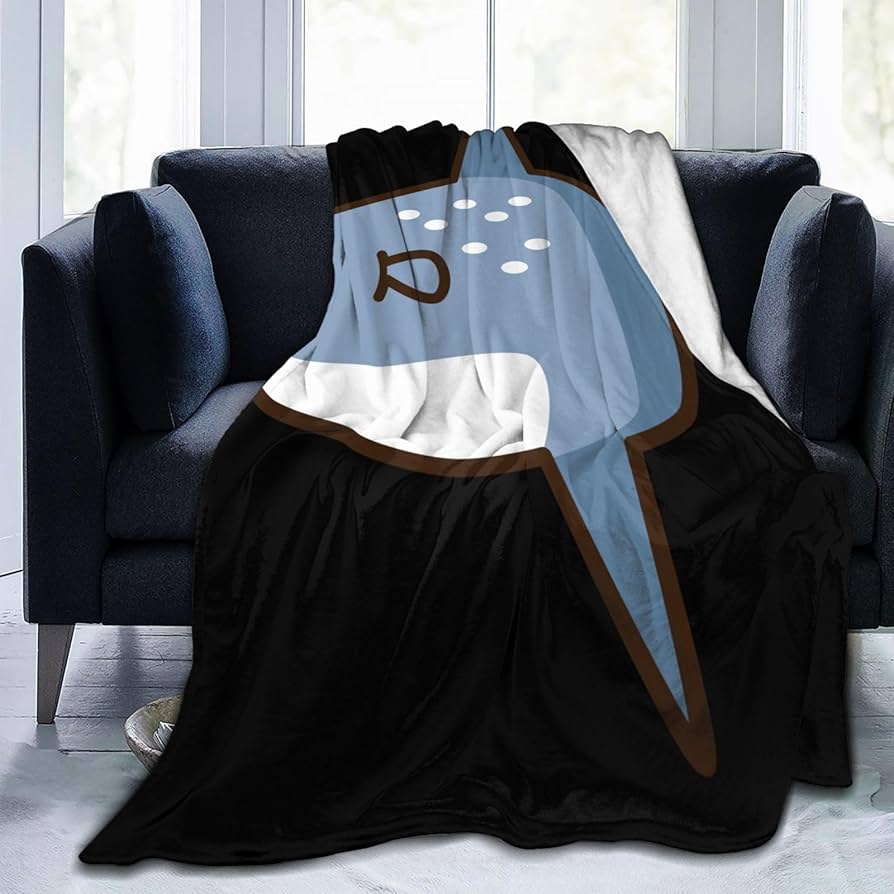 Amazon｜毛布 魚類 マンボウ (1) アニメ ひざ掛け 軽量 薄手